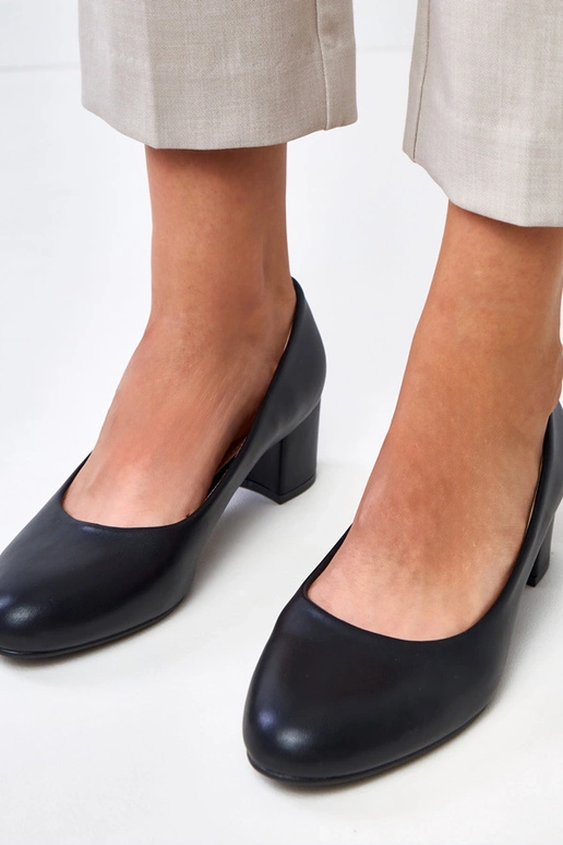 Schwarze klassische flache Schuhe Mavise