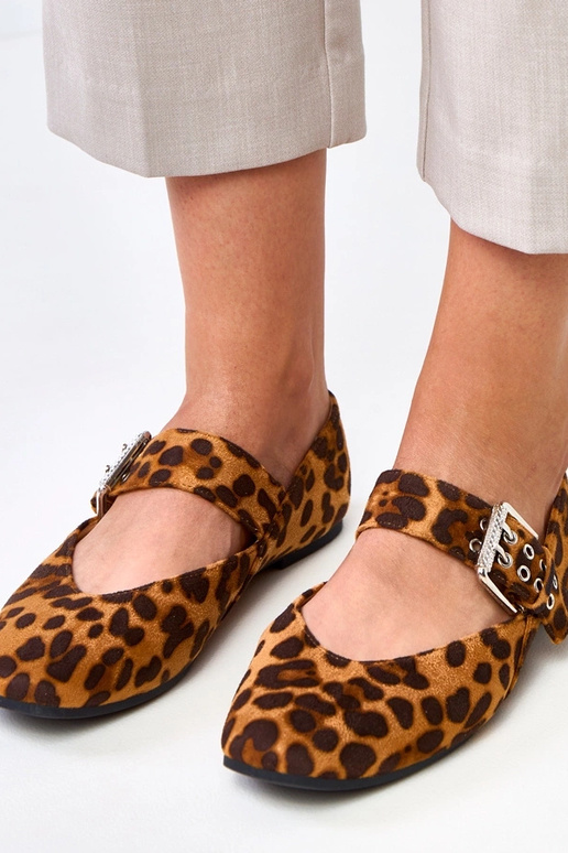Leopardenmuster Ballerinas mit...