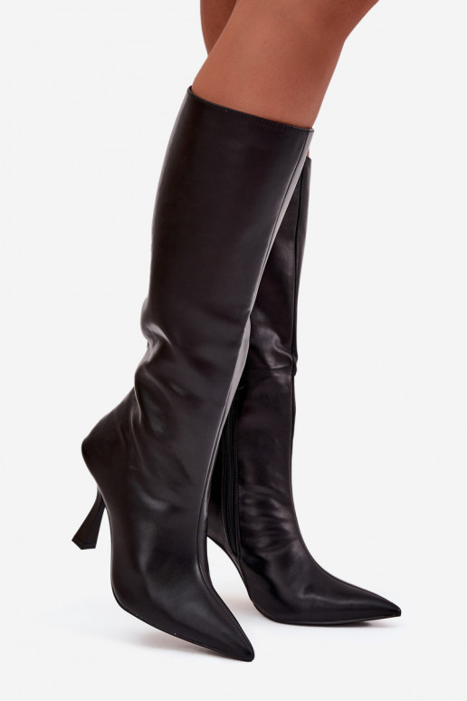 Damenstiefel mit dünnen Absätzen Gegen die Straße schZuarze Farbe Vionette Damenstiefel mit dünnen Absätzen Gegen die Straße schZuarze Farbe Vionette