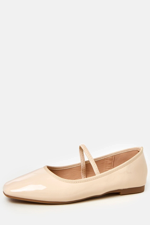 Beige lackierte Ballerinas mit... Beige lackierte Ballerinas mit...