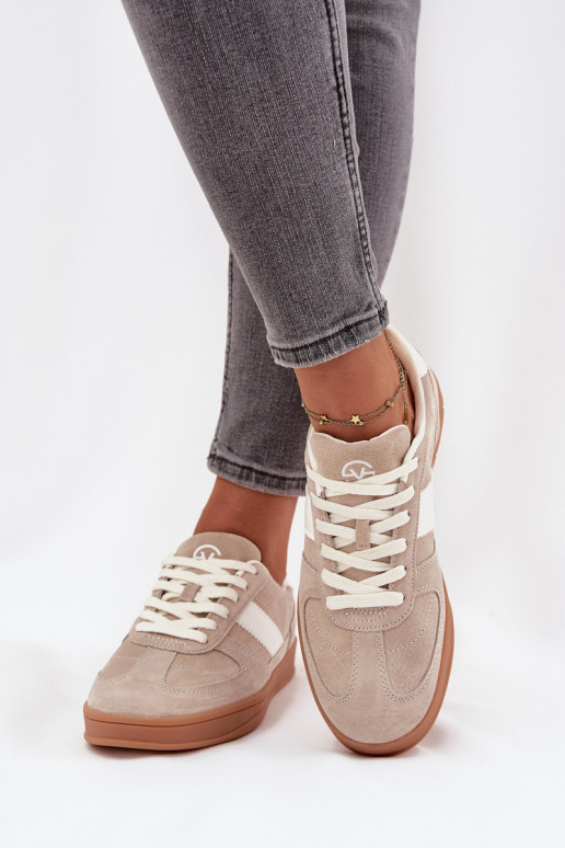 aus INildleder Sneakers Stilvollllschuhe Feminin Vinceza 14029 Beige aus INildleder Sneakers Stilvollllschuhe Feminin Vinceza 14029 Beige