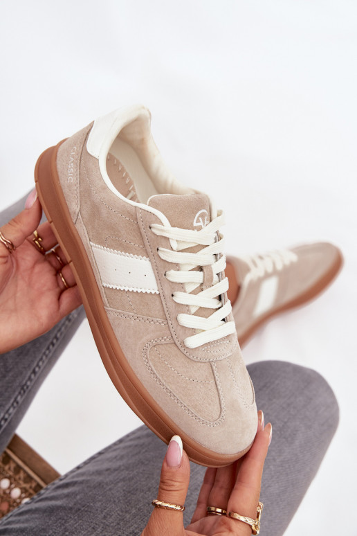 aus INildleder Sneakers Stilvollllschuhe Feminin Vinceza 14029 Beige aus INildleder Sneakers Stilvollllschuhe Feminin Vinceza 14029 Beige