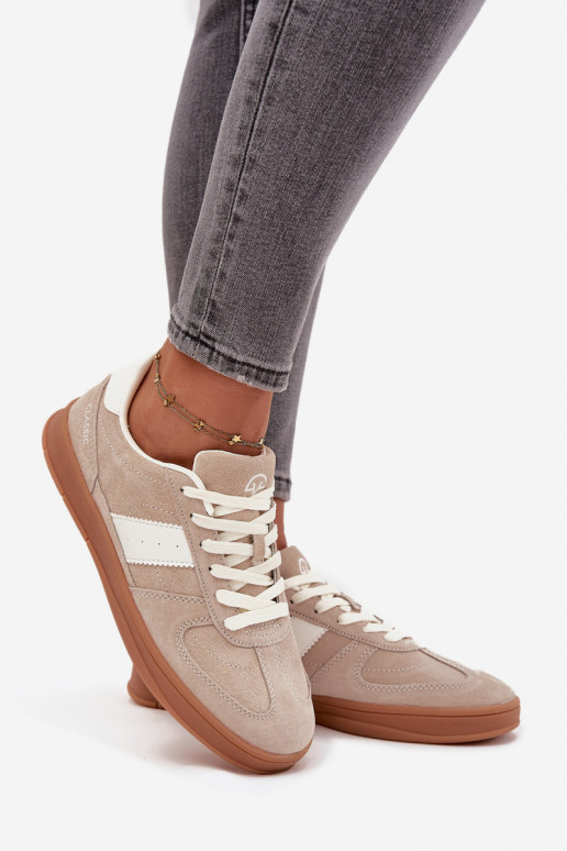 aus INildleder Sneakers Stilvollllschuhe Feminin Vinceza 14029 Beige aus INildleder Sneakers Stilvollllschuhe Feminin Vinceza 14029 Beige
