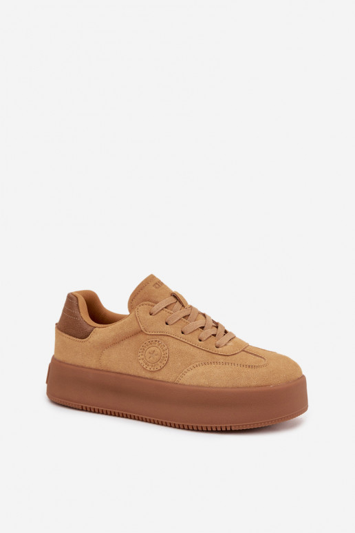 Sneakers Stilvollllschuhe Feminin mit einer Plattform Big Star SS274762 braune Farbe Sneakers Stilvollllschuhe Feminin mit einer Plattform Big Star SS274762 braune Farbe