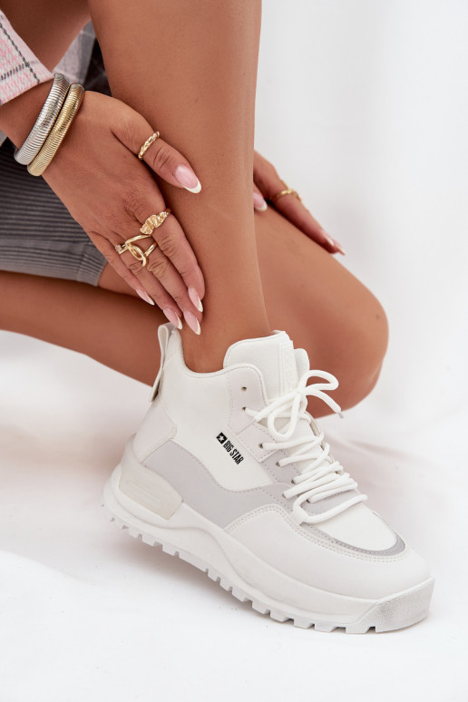 Turnschuhe Feminin mit einer Plattform Big Star SS274510 Zueiße Farbe Turnschuhe Feminin mit einer Plattform Big Star SS274510 Zueiße Farbe