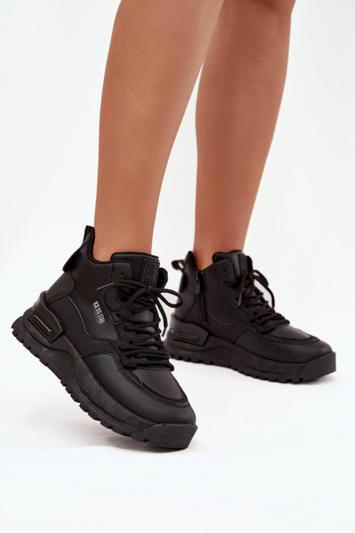 Turnschuhe Feminin mit einer Plattform Big Star SS274509 schZuarze Farbe Turnschuhe Feminin mit einer Plattform Big Star SS274509 schZuarze Farbe