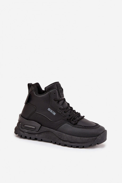 Turnschuhe Feminin mit einer Plattform Big Star SS274509 schZuarze Farbe Turnschuhe Feminin mit einer Plattform Big Star SS274509 schZuarze Farbe