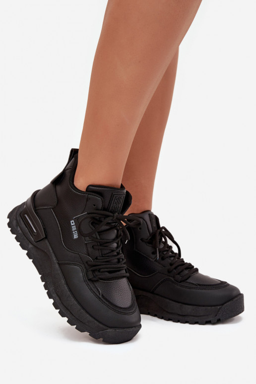 Turnschuhe Feminin mit einer Plattform Big Star SS274509 schZuarze Farbe Turnschuhe Feminin mit einer Plattform Big Star SS274509 schZuarze Farbe