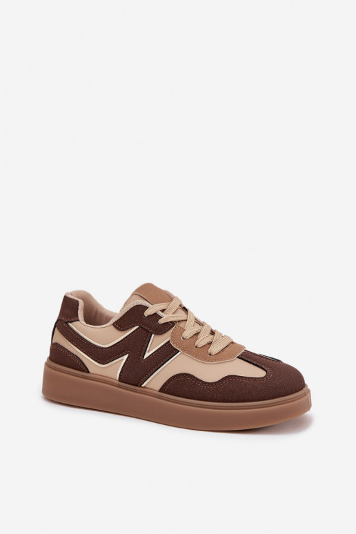 Sneakers Stilvollllschuhe Damentief Eko Haut braune Farbe Givelle Sneakers Stilvollllschuhe Damentief Eko Haut braune Farbe Givelle