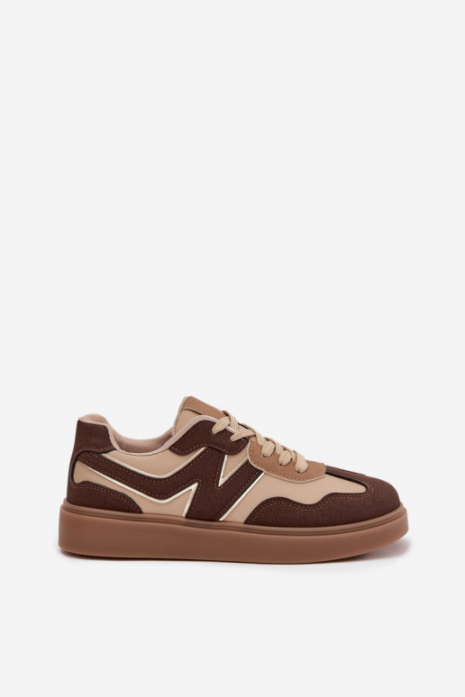 Sneakers Stilvollllschuhe Damentief Eko Haut braune Farbe Givelle Sneakers Stilvollllschuhe Damentief Eko Haut braune Farbe Givelle