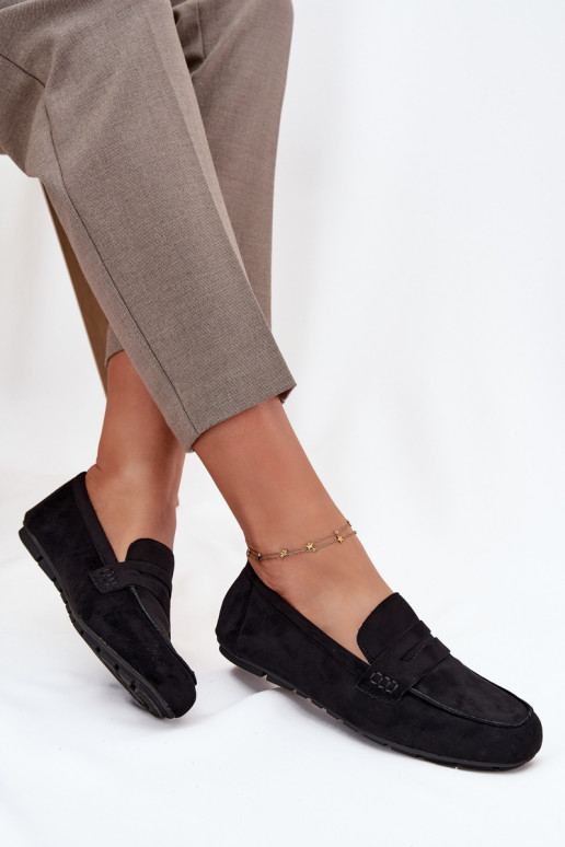 Mokassins Mokassins FrauenZuohnung schZuarze Farbe Roseline