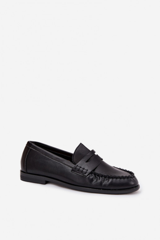 Schuhe Mokassins Feminin aus Öko-Leder schZuarze Farbe Lilith Schuhe Mokassins Feminin aus Öko-Leder schZuarze Farbe Lilith