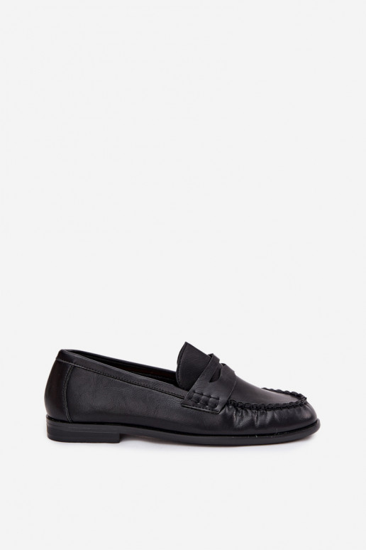 Schuhe Mokassins Feminin aus Öko-Leder schZuarze Farbe Lilith Schuhe Mokassins Feminin aus Öko-Leder schZuarze Farbe Lilith