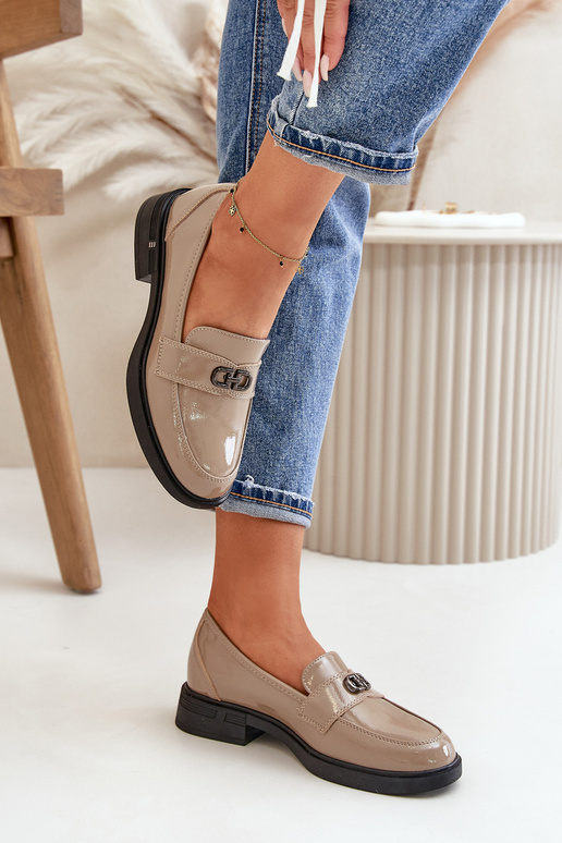 Lackierte Leder Mokassins in...