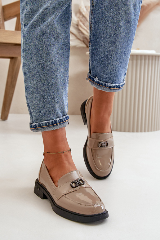 Lackierte Leder Mokassins in...