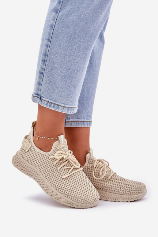 Netz Ein überzeugendes Stilvollll Turnschuhe Feminin Beige Harice Netz Ein überzeugendes Stilvollll Turnschuhe Feminin Beige Harice