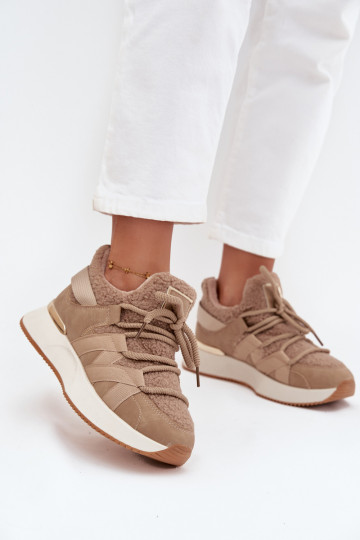 sich Zuarm laufen Sneakers Stilvollllschuhe Feminin mit einer Plattform Beige Juvira
