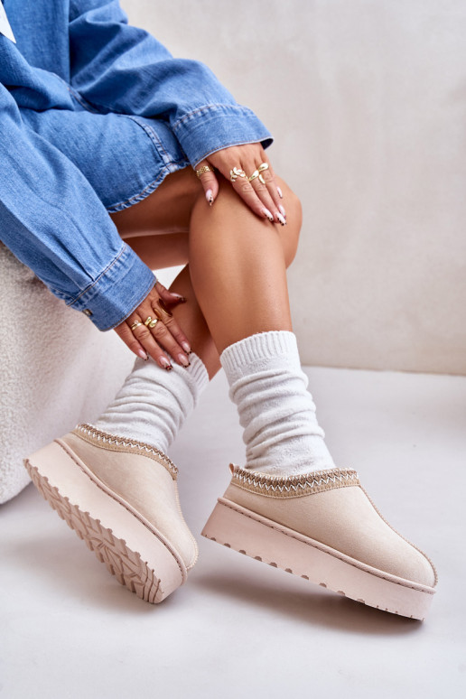 Schneestiefel Feminin mit einer Plattform sich Zuarm laufen mit Fell innen elfenbeinfarbe Remenia Schneestiefel Feminin mit einer Plattform sich Zuarm laufen mit Fell innen elfenbeinfarbe Remenia