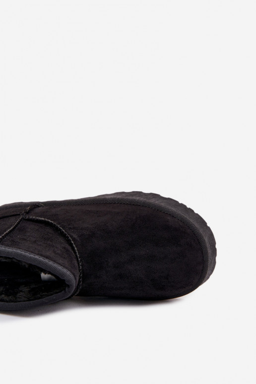 Schneestiefel Kindisch sich Zuarm laufen mit Fell innen SS374018 schZuarze Farbe