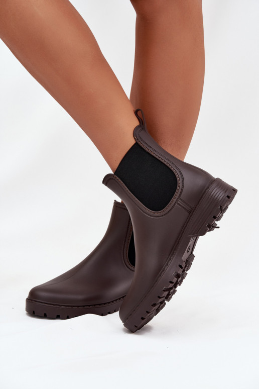 Gummistiefel FemininElastycznymi INstaZukami CzekoladoZue Ciariel
