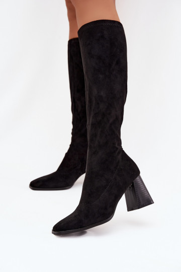 Damenstiefel mit AbsätzenPrzeszyciami schZuarze Farbe Celandine 2