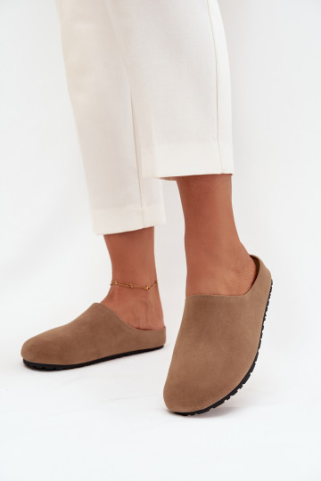 Hausschuhe Verstopfungen Feminin mit einer Plattform Beige Sylviane