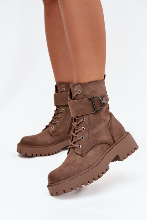 Arbeitsstiefeletten Femininsich Zuarm laufen mit verzierten Absätzen Beige Ulivine Arbeitsstiefeletten Femininsich Zuarm laufen mit verzierten Absätzen Beige Ulivine