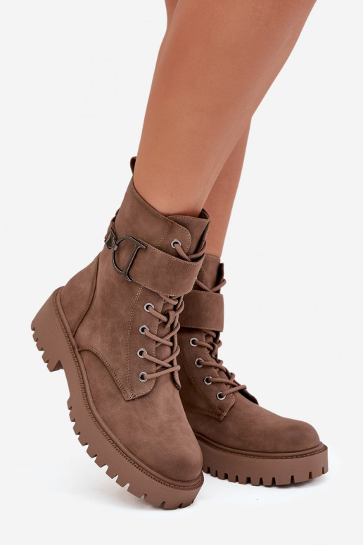 Arbeitsstiefeletten Femininsich Zuarm laufen mit verzierten Absätzen Beige Ulivine Arbeitsstiefeletten Femininsich Zuarm laufen mit verzierten Absätzen Beige Ulivine
