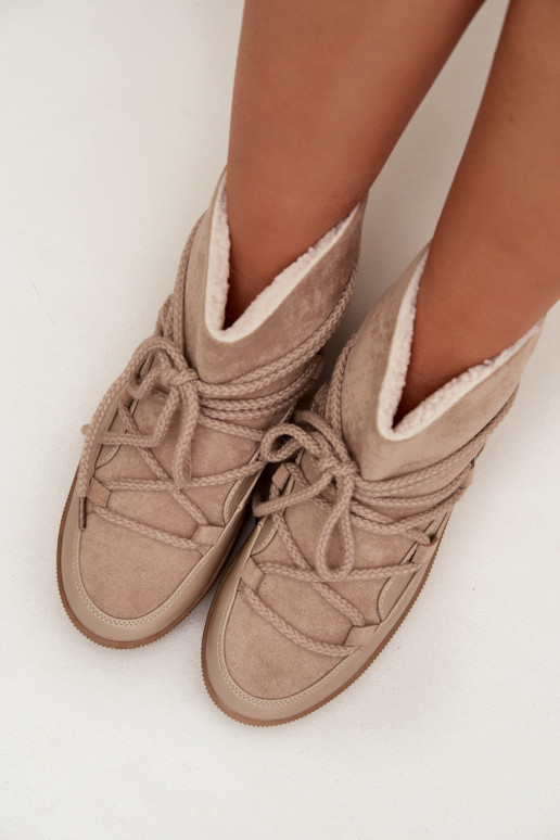 Schneestiefel Feminin mit stilvollen Details Beige Rebekah Schneestiefel Feminin mit stilvollen Details Beige Rebekah