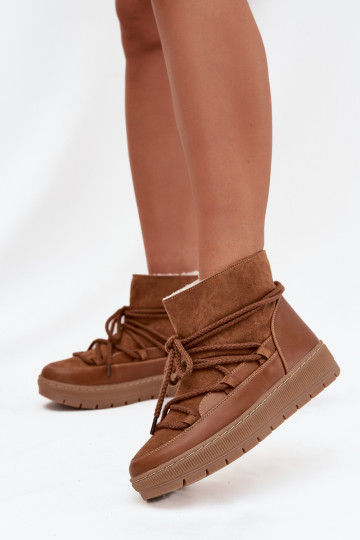 Schneestiefel Feminin mit stilvollen Details braune Farbe Rebekah 2