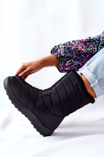 Groß Feminin sich Zuarm laufen Schneestiefel schZuarze Farbe Luxina 2