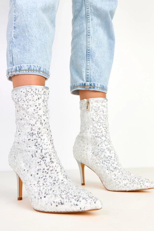 Venda silberne Stiefeletten mit... Venda silberne Stiefeletten mit...