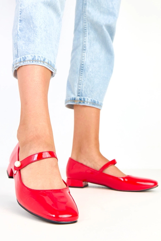 Saga rote Lack-High Heels auf Absatz...