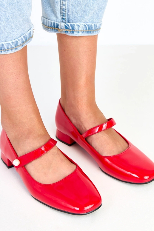 Saga rote Lack-High Heels auf Absatz...