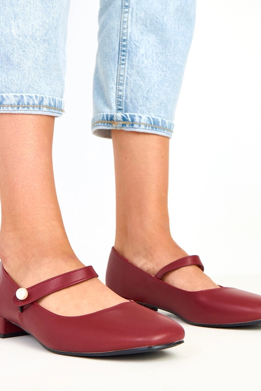 Alya bordeauxfarbene High Heels auf...