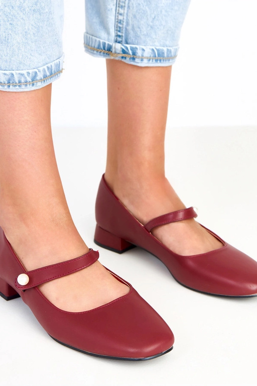 Alya bordeauxfarbene High Heels auf...