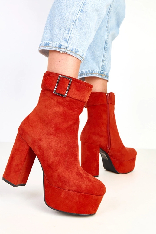 Costa orange Stiefeletten auf Plateau... Costa orange Stiefeletten auf Plateau...