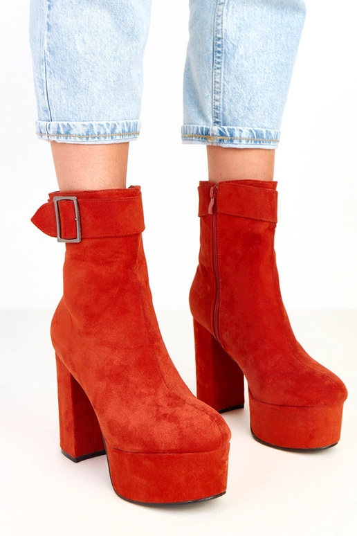 Costa orange Stiefeletten auf Plateau... Costa orange Stiefeletten auf Plateau...