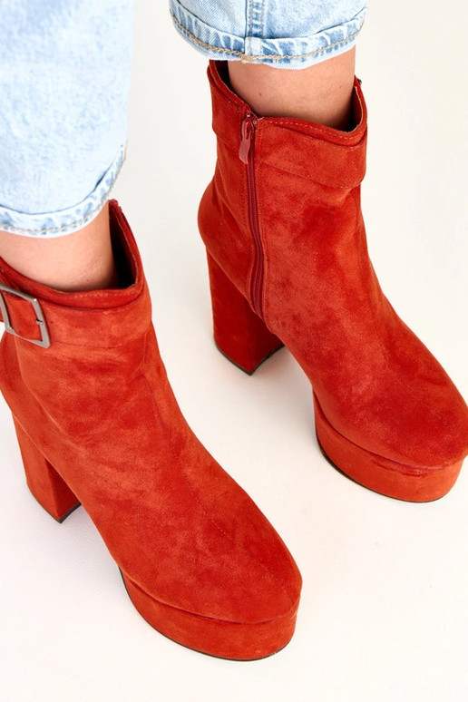 Costa orange Stiefeletten auf Plateau... Costa orange Stiefeletten auf Plateau...