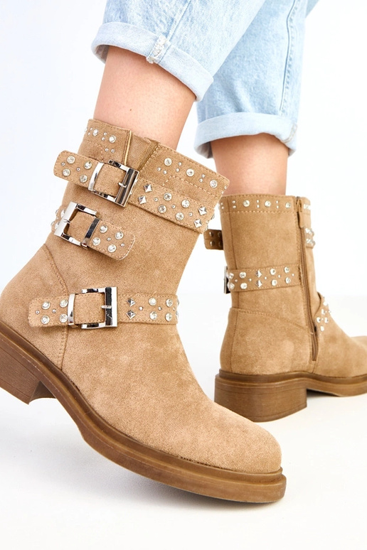 Rote Stiefeletten mit Zirkonia auf... Rote Stiefeletten mit Zirkonia auf...