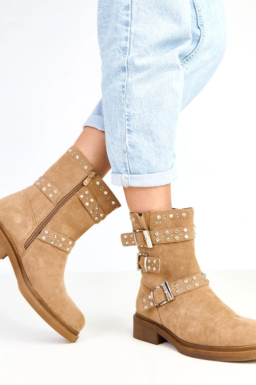 Rote Stiefeletten mit Zirkonia auf... Rote Stiefeletten mit Zirkonia auf...