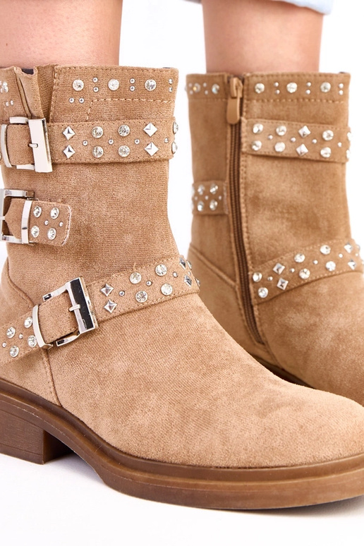 Rote Stiefeletten mit Zirkonia auf... Rote Stiefeletten mit Zirkonia auf...