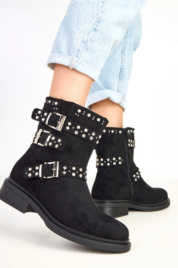 Schwarze Stiefeletten mit...
