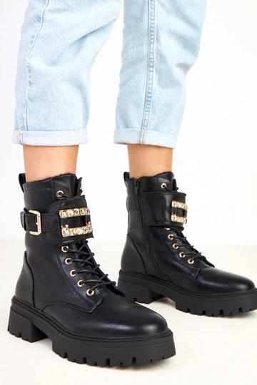 Schwarze warme Stiefeletten...