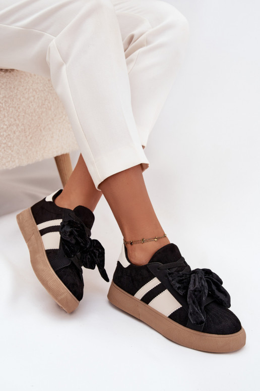 Sneakers Stilvollllschuhe FemininSamtoZuą Bogen schZuarze Farbe Ashlyn Sneakers Stilvollllschuhe FemininSamtoZuą Bogen schZuarze Farbe Ashlyn