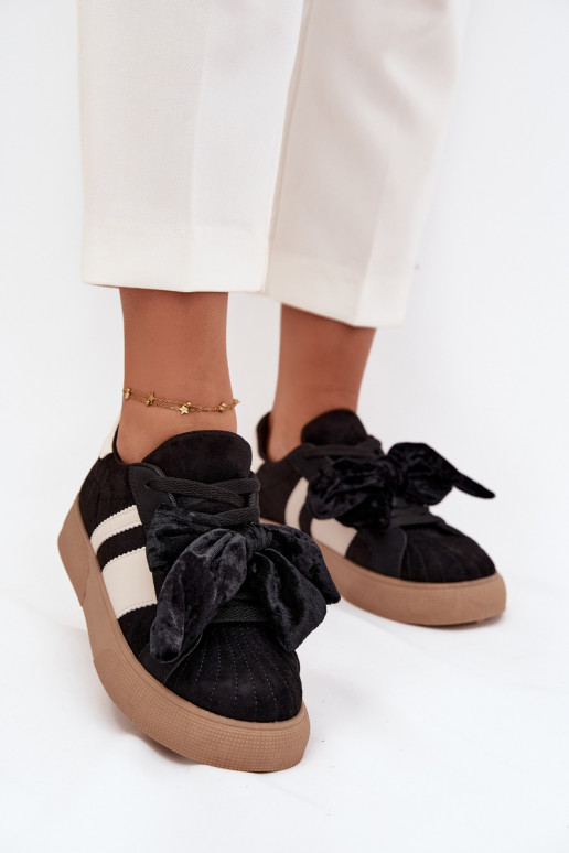 Sneakers Stilvollllschuhe FemininSamtoZuą Bogen schZuarze Farbe Ashlyn Sneakers Stilvollllschuhe FemininSamtoZuą Bogen schZuarze Farbe Ashlyn