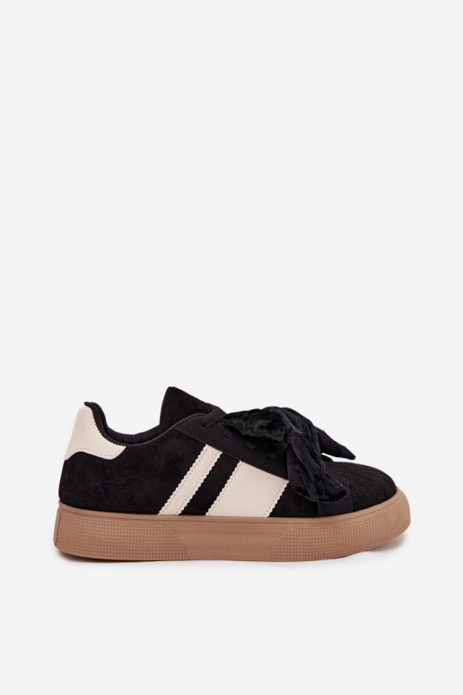 Sneakers Stilvollllschuhe FemininSamtoZuą Bogen schZuarze Farbe Ashlyn Sneakers Stilvollllschuhe FemininSamtoZuą Bogen schZuarze Farbe Ashlyn