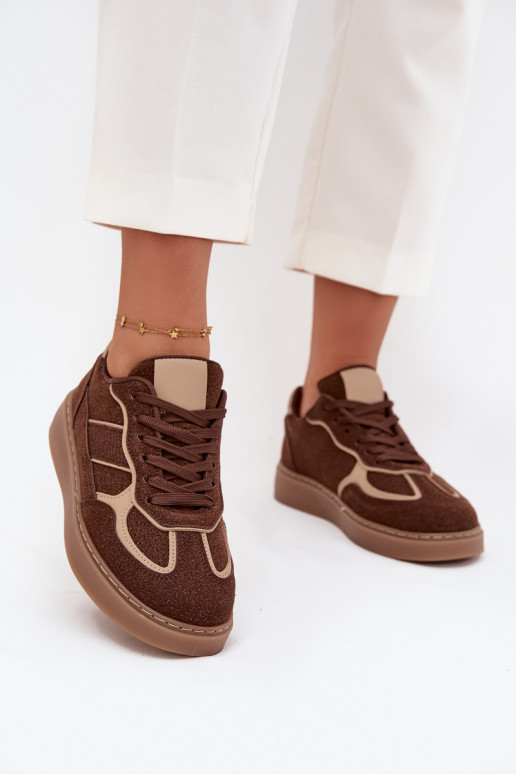 Niedrig Sneakers Stilvollllschuhe Feminin braune Farbe Brenelle Niedrig Sneakers Stilvollllschuhe Feminin braune Farbe Brenelle