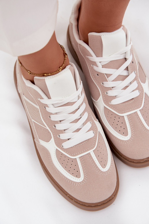 Niedrig Sneakers Stilvollllschuhe Feminin Beige Brenelle