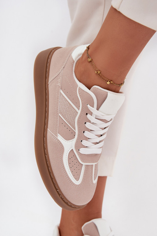 Niedrig Sneakers Stilvollllschuhe Feminin Beige Brenelle